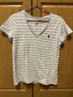 Polo Ralph Lauren ボーダー Vネック Tシャツ サイズsのサムネイル