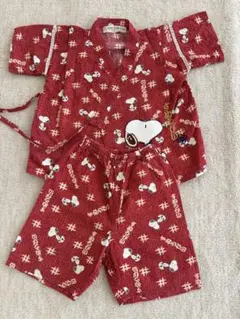 スヌーピー 90センチ甚平 赤と白地のクジラ甚平80センチ