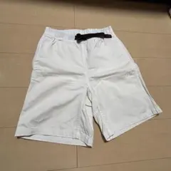 GRAMICCI G-SHORTS ホワイトショートパンツ ウエスト調整可能
