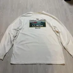 L.L.Bean バックプリント　ロンT 白