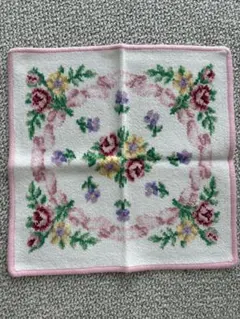 【新品】FEILER フェイラー花柄タオルハンカチ 約30cm