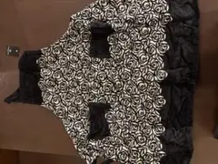バラ模様のハーフエプロン