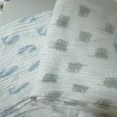 2枚セット✨ エイデンアンドアネイ おくるみ　ガーゼケット ゾウ くじら