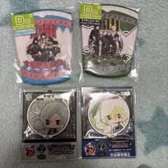 刀剣乱舞みんなのくじD賞　ぬーどるモチーフポーチ2個セット、F賞ラバーコースター