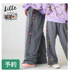 Littc LINK@ 花柄サイドストライプパンツ グレー Lサイズ