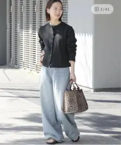 ジャーナルスタンダードレリューム　ウォッシャブルスポンジクルーネックカーディガン