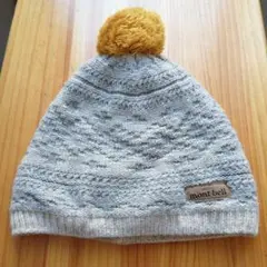 mont-bell ベビー用ニット帽 ポンポン付き