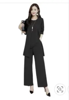 ブラック セットアップ レディース S-3XL