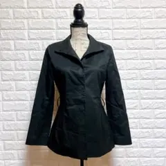 ナチュラルビューティースタイル 9号 黒 ジャケット 無地 通勤 セレモニー