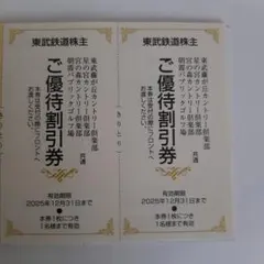 東武 ゴルフ場 カントリー倶楽部 優待割引券 2枚セット