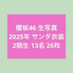 櫻坂46 生写真 2025年 サンタ衣装 20枚セット - メルカリ