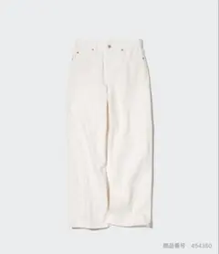 UNIQLO バギージーンズ　ホワイト23のサムネイル