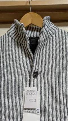 NICOLE CLUB FOR MEN ストライプニットジャケット 48