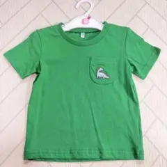 【新品タグ付き】西松屋 恐竜刺繍 ポケット付き 半袖Tシャツ グリーン 90cmのサムネイル