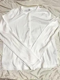 UNIQLO ポインテールカーディガン ホワイト L