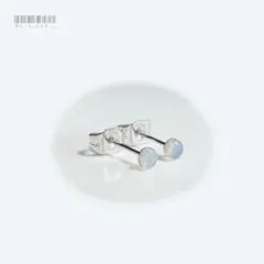 天然オパール 極小ピアス(3mm) サージカルステンレスタイプ