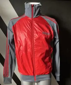【adidas】ジャージ レッド/グレー　 Lサイズ