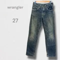 ラングラー デニム ジーンズ ストレートジーンズ 色落ち ヴィンテージ風 27