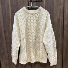 古着　Carraig Donn ケーブルニットセーター クリーム　ヴィンテージのサムネイル