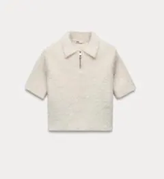 ZARA ハーフジップシャギーニットトップス