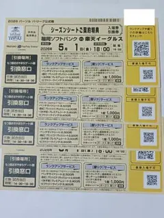 福岡ソフトバンクホークス キリン回数券 10枚セット みずほPayPay