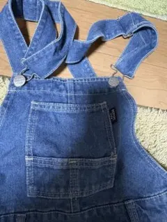 デニムブルー オーバーオールショートパンツ 140150