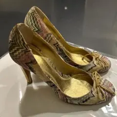 missoniリボン付きマルチカラーハイヒール 34.5のサムネイル