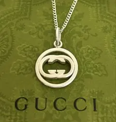 GUCCI ネックレス トップ インターロッキングG シルバー925 グッチ