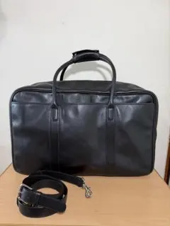 2WAY ボストンバッグ 旅行用 ブラック レザー調 COACH F77188