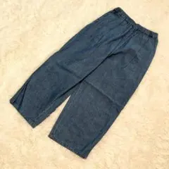 Mos2 ワイドパンツ コットン100 ゴムウエスト ナチュラル カジュアル