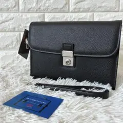 新品✨　DAKS ダックス クラッチバッグ セカンドバッグ 鍵付 ブラック