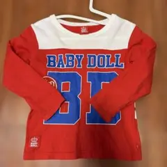 BABY DOLL 長袖カットソー 110cm 赤/白