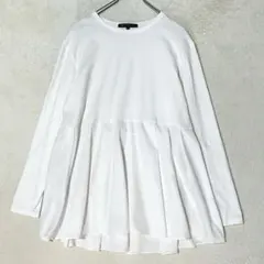 23区 長袖 シャツ ブラウス 38 ホワイト　超長綿 ストレッチ 美品 春夏のサムネイル