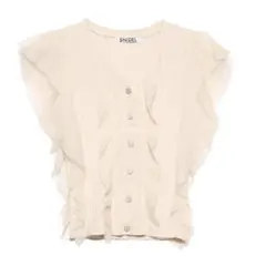 SNIDEL チュールコンビリブニットプルオーバー