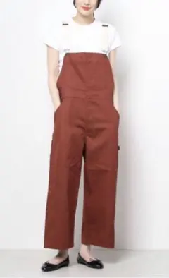 Samansa Mos2 カラーツイルサロペットパンツ