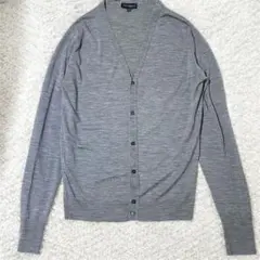 ジョン スメドレー　メリノウールカーディガン　グレー　美品