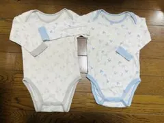 【ユニクロ】長袖ボディスーツ　ロンパース　 2枚まとめ 80cm