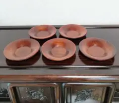 茶托 茶道具 茶器 木製 工芸品 民芸品 茶 レトロ アンティーク ヴィンテージ