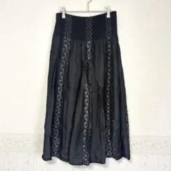 T826 Gabardine K.T デザインフレアスカート　ウエストゴム　Ｍのサムネイル