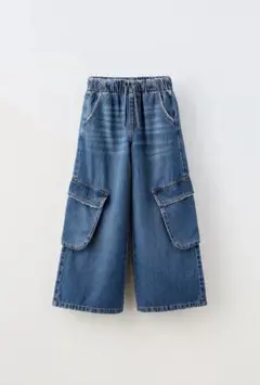 美品⭐︎ZARAキッズ　ワイドデニムパンツ152センチ