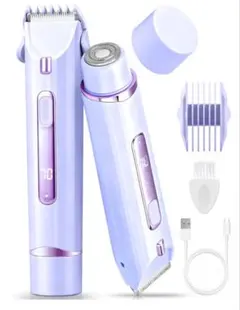 【新品未使用】2in1レディースシェーバー 電動 VIO 全身 顔 ボディ 防水のサムネイル