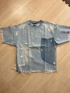 ZARA デニム Tシャツ Sサイズ オーバーサイズ