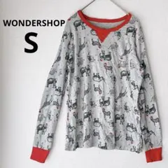 WONDERSHOP 【S】長袖Tシャツ 動物柄