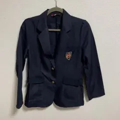 ネイビー シングルブレスト ブレザー