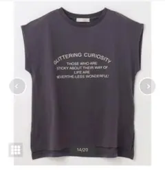 エニィファム　フロッキーロゴフレンチスリーブTシャツ