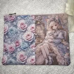 ハンドメイドフラットポーチ 薔薇 レディ SALE♡2個セット① - メルカリ