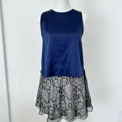 BARNEYS NEW YORK セットアップ ネイビー パーティドレス 二次会のサムネイル