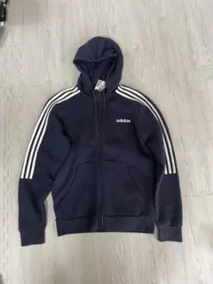 adidas ネイビー フルジップパーカー