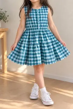 子供服 원피스 チェック柄
