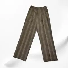 Te chichi チェック柄 ストレート ワイドパンツ M